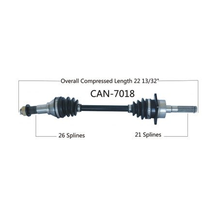 Wide Open OE Replacement CV Axle for CAN-AM FRONT RIGHT OUTLANDER 330/400 CAN-7018